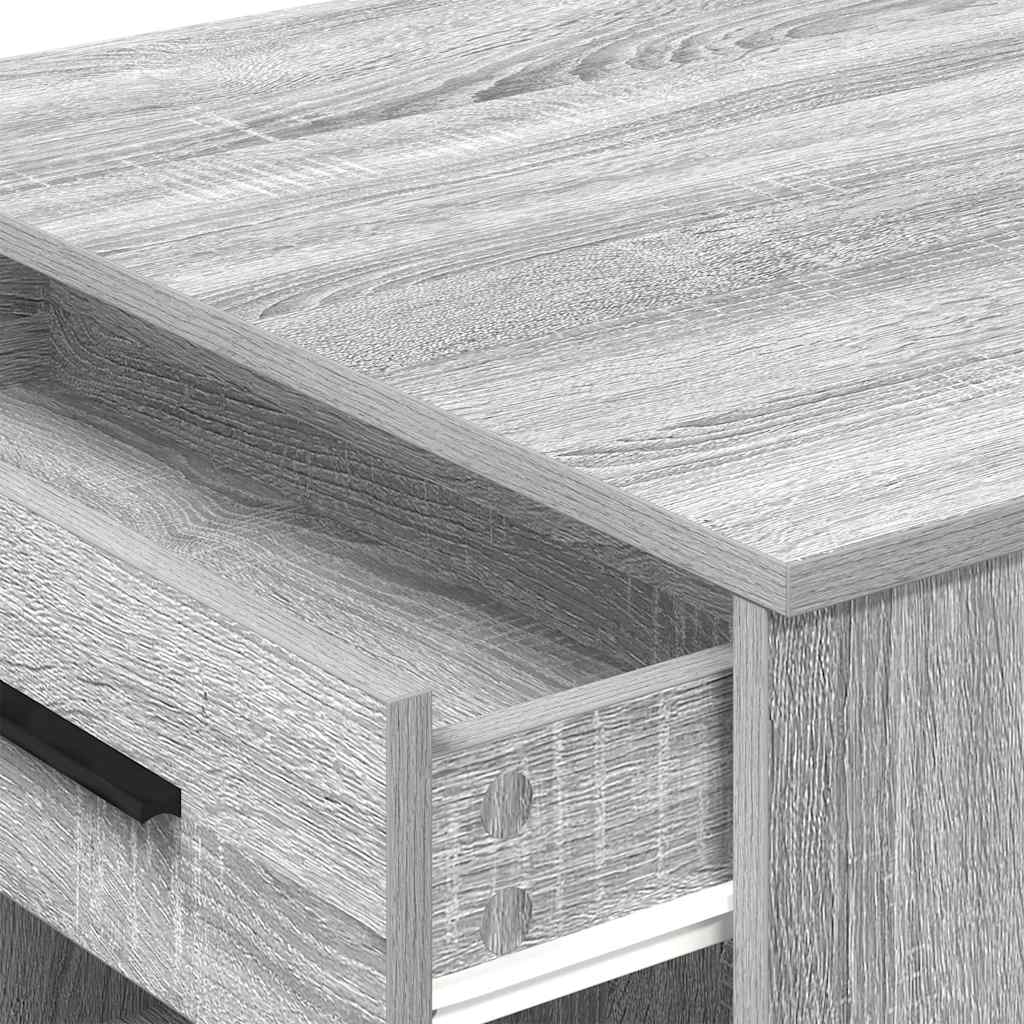 Scrivania con Cassetto Ripiano Grigio Sonoma Legno Multistrato | homemem39
