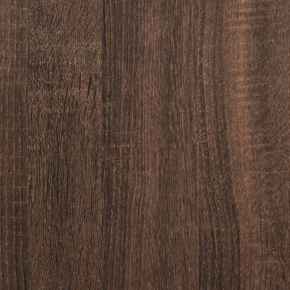 Scrivania con Cassetto Ripiano Rovere Marrone Legno Multistrato | homemem39