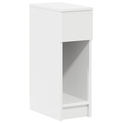 Comodini con Cassetto 2 pz Bianco 20x36x60 cm