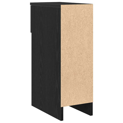 Comodino con Cassetto Rovere Nero 20x36x60 cm - homemem39