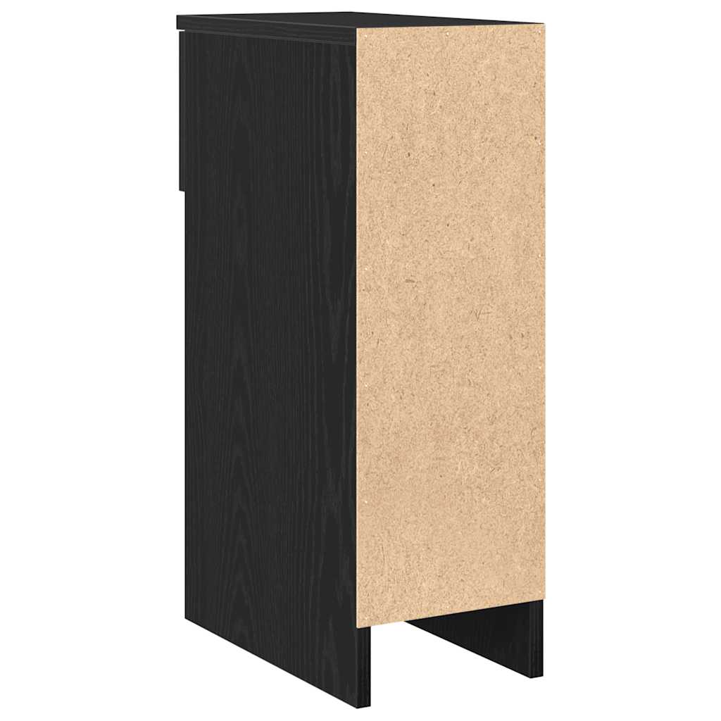 Comodini con Cassetto 2 pz Rovere Nero 20x36x60 cm - homemem39