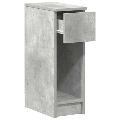Comodino con Cassetto Grigio Cemento 20x36x60 cm