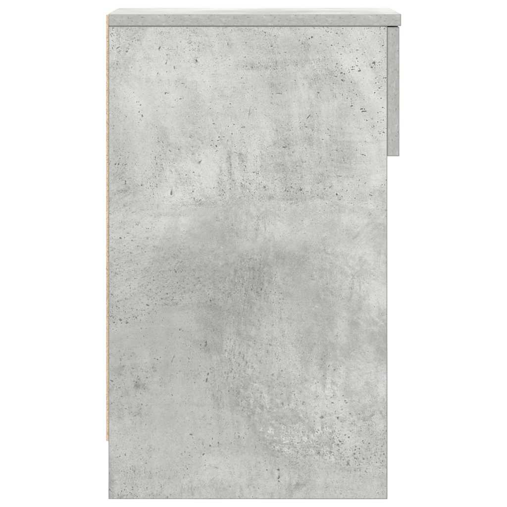 Comodino con Cassetto Grigio Cemento 20x36x60 cm