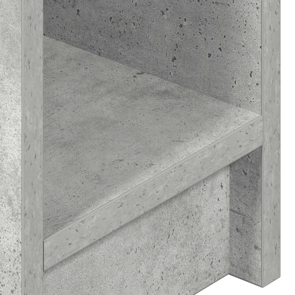 Comodino con Cassetto Grigio Cemento 20x36x60 cm