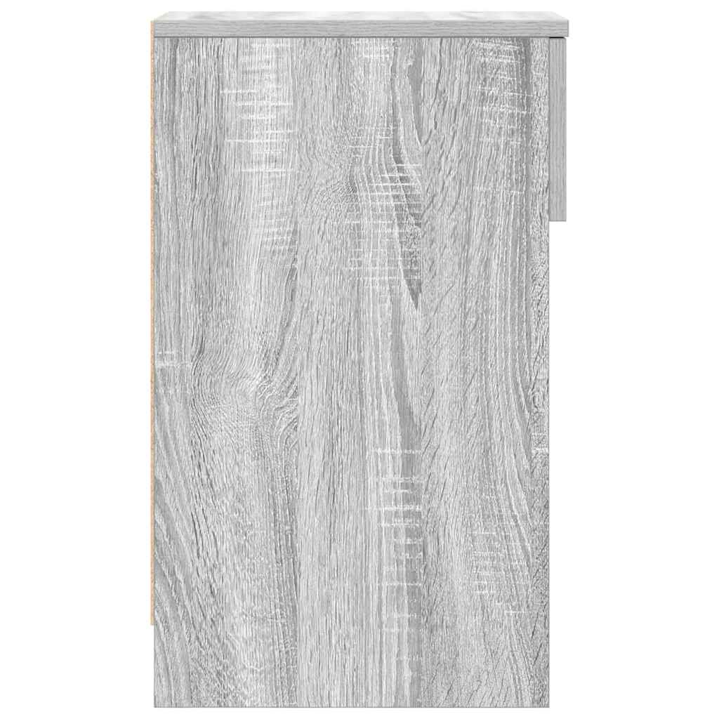 Comodini con Cassetto 2 pz Grigio Sonoma 20x36x60 cm - homemem39