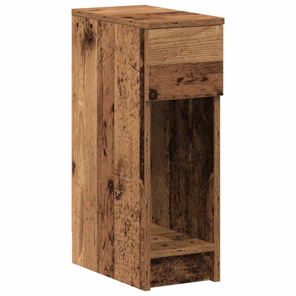 Comodino con Cassetto Legno Antico 20x36x60 cm