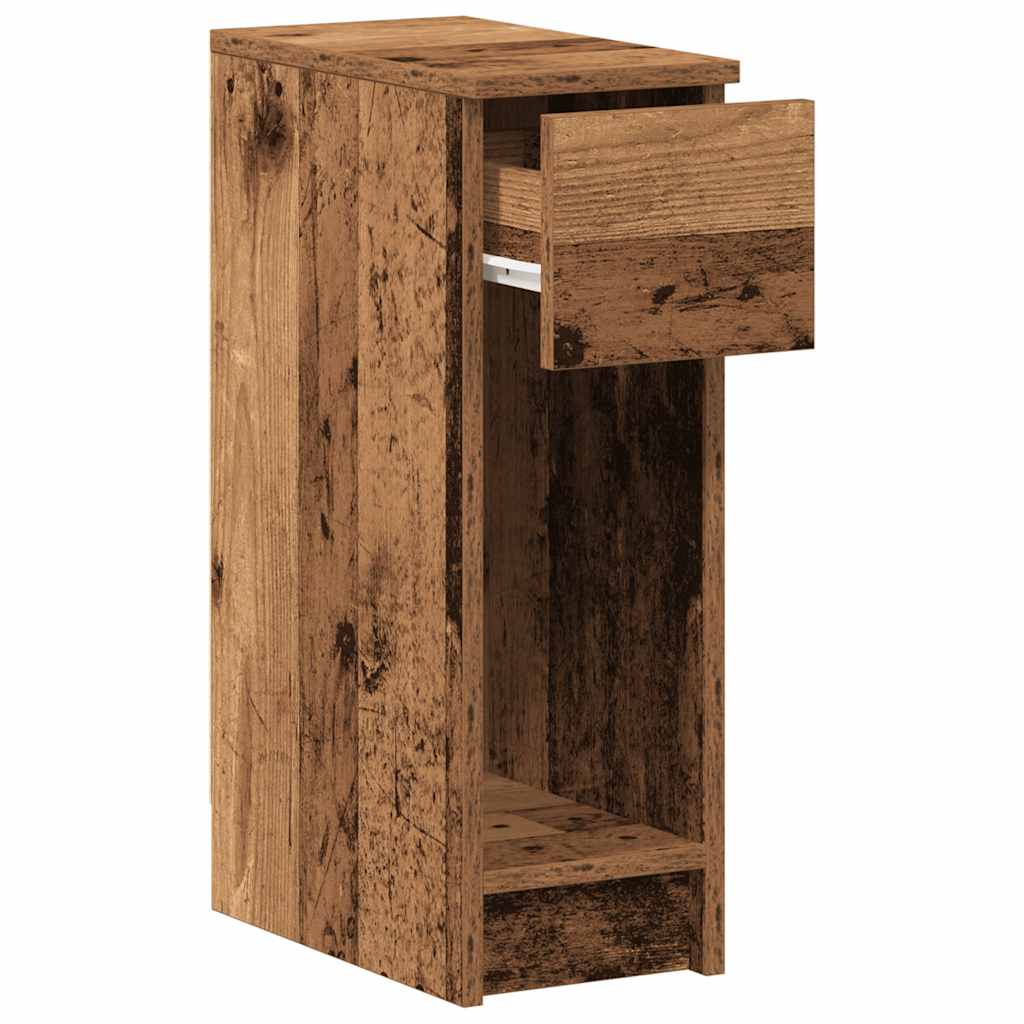 Comodino con Cassetto Legno Antico 20x36x60 cm