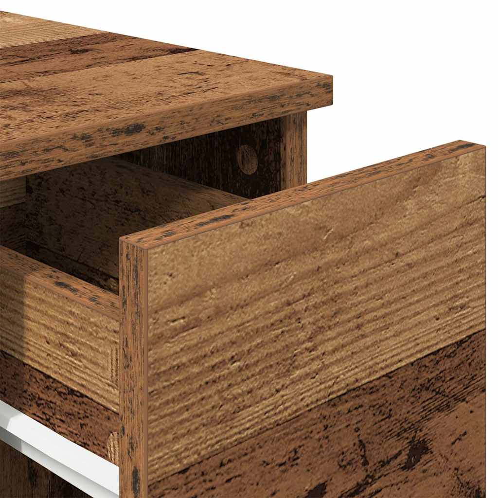 Comodino con Cassetto Legno Antico 20x36x60 cm