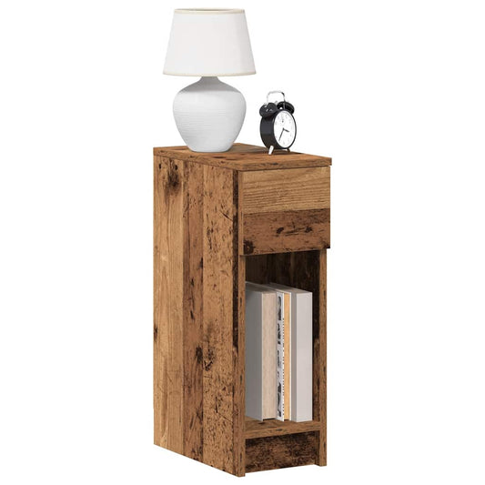 Comodino con Cassetto Legno Antico 20x36x60 cm