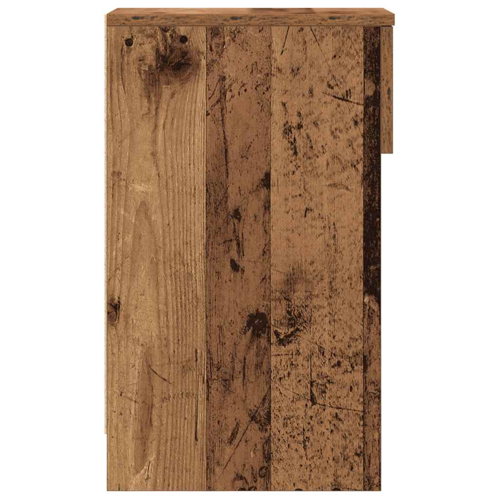 Comodini con Cassetto 2 pz in Legno Antico 20x36x60 cm - homemem39