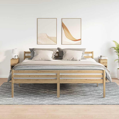 Comodini con Cassetto 2 pz Rovere Artigianale 20x36x60 cm