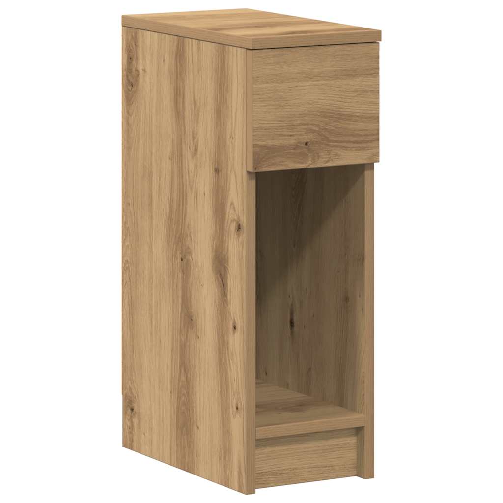 Comodini con Cassetto 2 pz Rovere Artigianale 20x36x60 cm