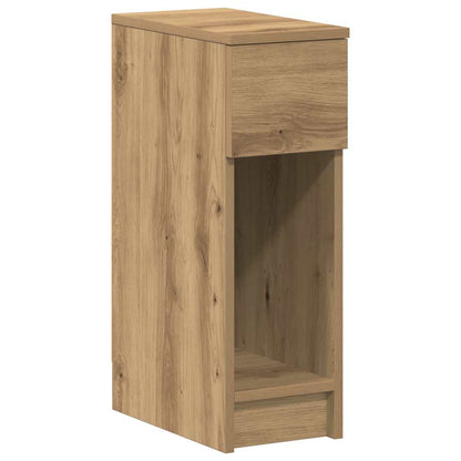Comodini con Cassetto 2 pz Rovere Artigianale 20x36x60 cm