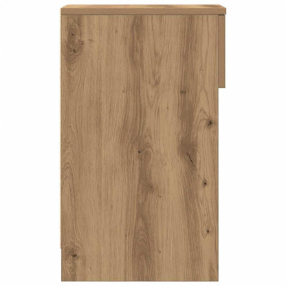 Comodini con Cassetto 2 pz Rovere Artigianale 20x36x60 cm