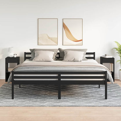 Comodini con Cassetto 2 pz Rovere Neri 35x34x66,5 cm - homemem39