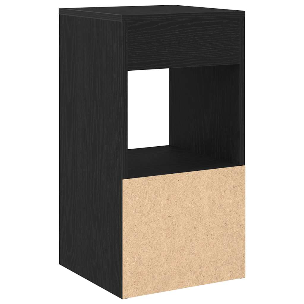 Comodini con Cassetto 2 pz Rovere Neri 35x34x66,5 cm - homemem39