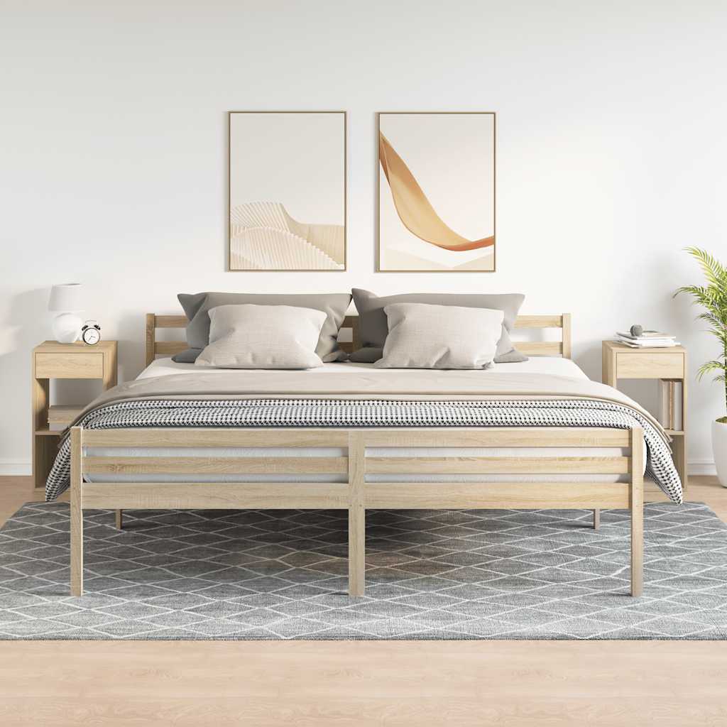 Comodini con Cassetto 2 pz Rovere Sonoma 35x34x66,5 cm - homemem39