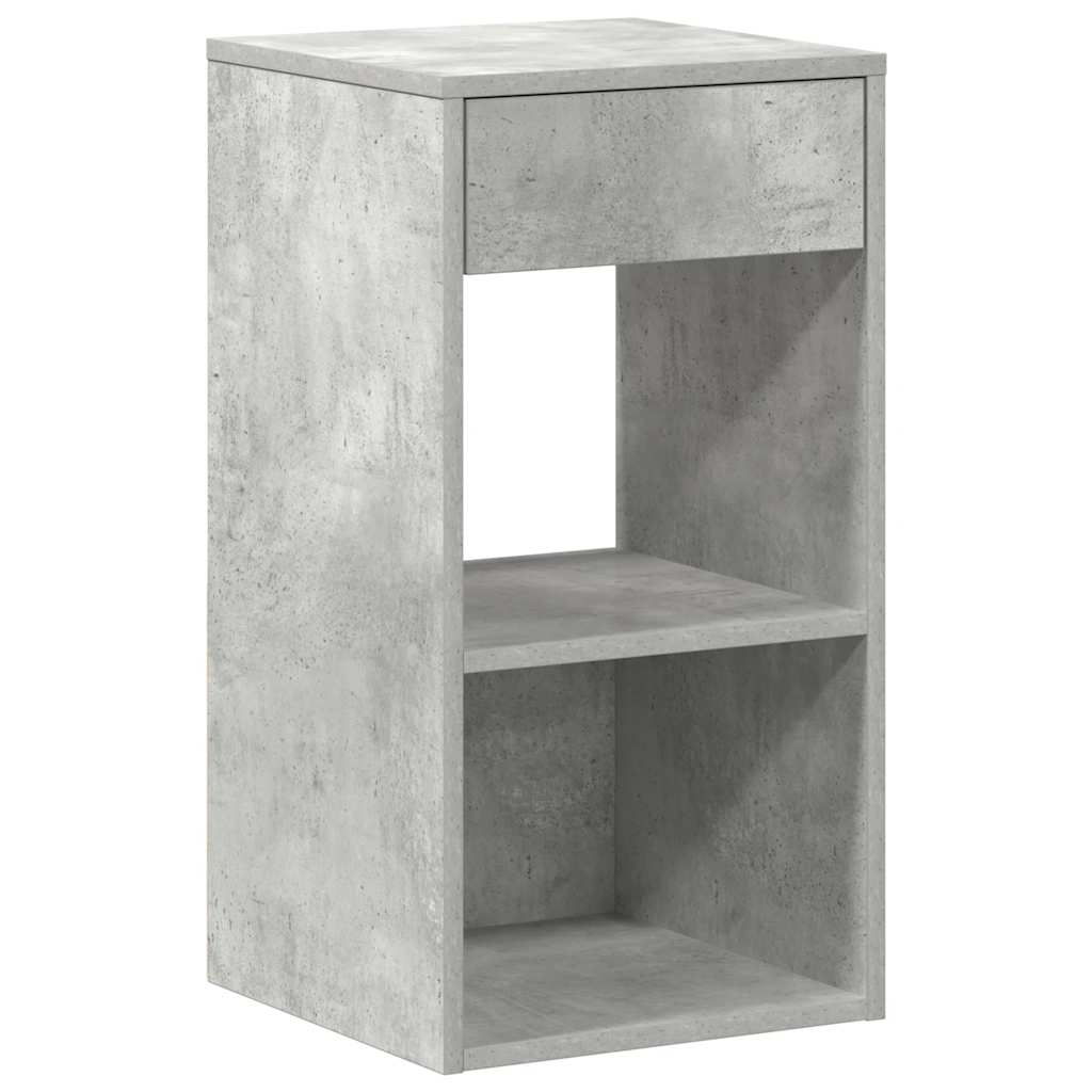 Comodino con Cassetto Grigio Cemento 35x34x66,5 cm - homemem39