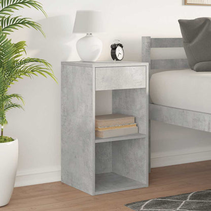 Comodino con Cassetto Grigio Cemento 35x34x66,5 cm - homemem39