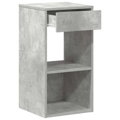 Comodino con Cassetto Grigio Cemento 35x34x66,5 cm - homemem39