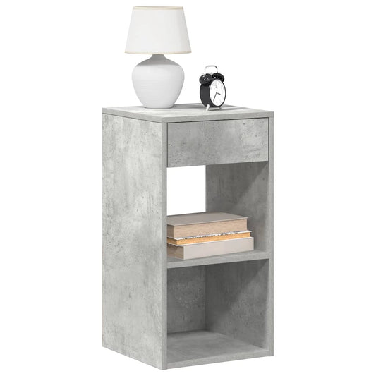 Comodino con Cassetto Grigio Cemento 35x34x66,5 cm - homemem39