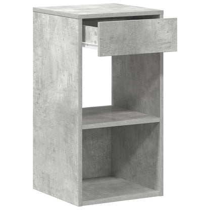 Comodini con Cassetto 2 pz Grigio Cemento 35x34x66,5 cm - homemem39