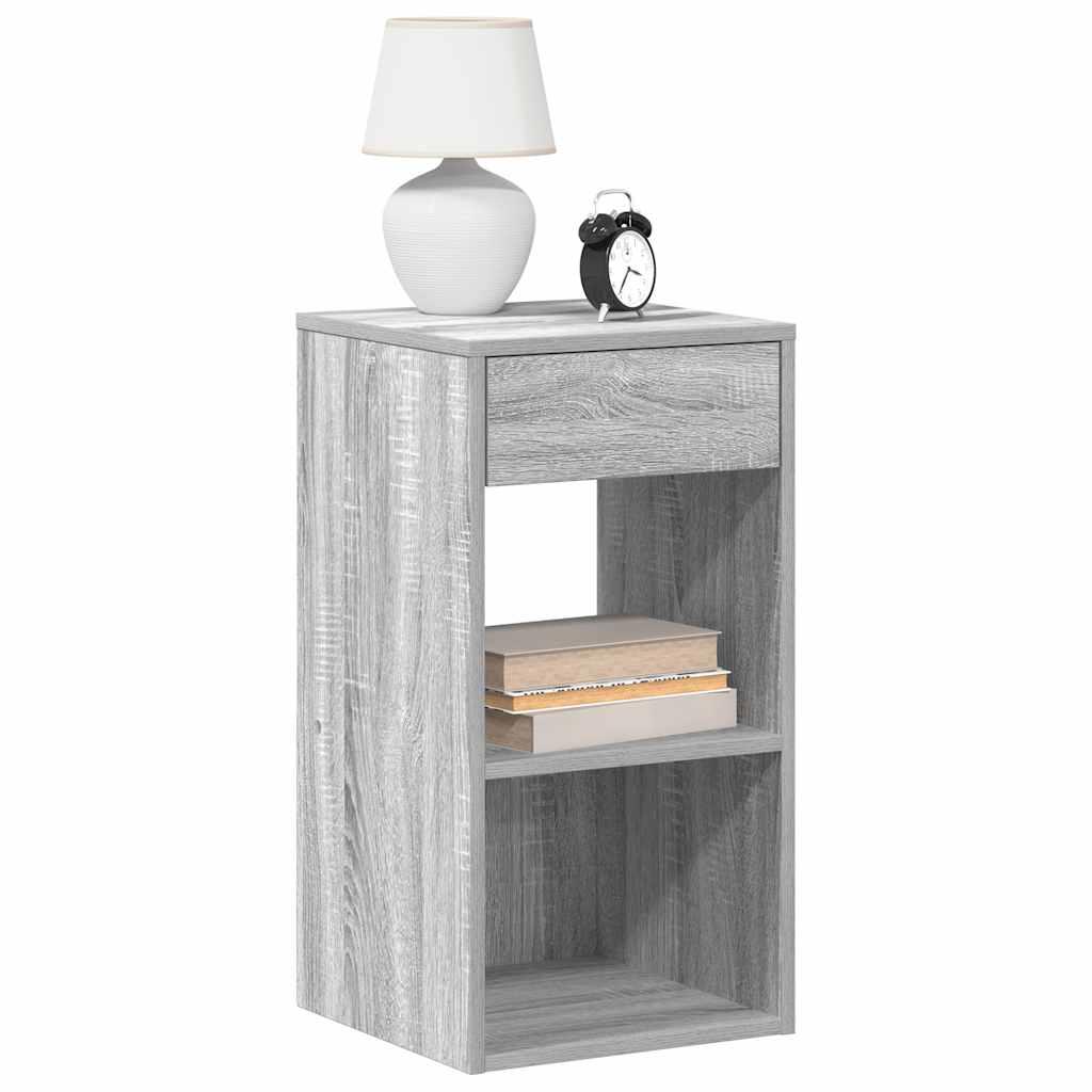 Comodino con Cassetto Grigio Sonoma 35x34x66,5 cm - homemem39