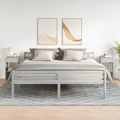 Comodini con Cassetto 2 pz Grigio Sonoma 35x34x66,5 cm - homemem39