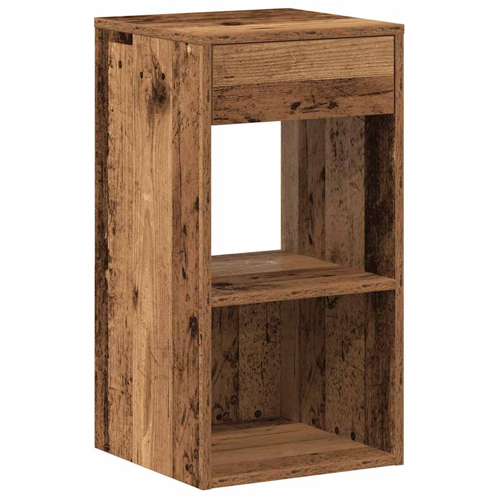 Comodini con Cassetto 2 pz Legno Antico 35x34x66,5 cm - homemem39