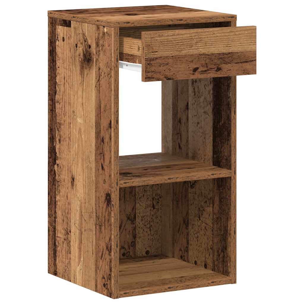 Comodini con Cassetto 2 pz Legno Antico 35x34x66,5 cm - homemem39