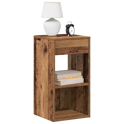 Comodini con Cassetto 2 pz Legno Antico 35x34x66,5 cm - homemem39