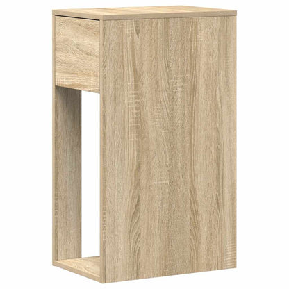 Supporto per Computer a Torre con Cassetto Rovere 30x44x74 cm - homemem39