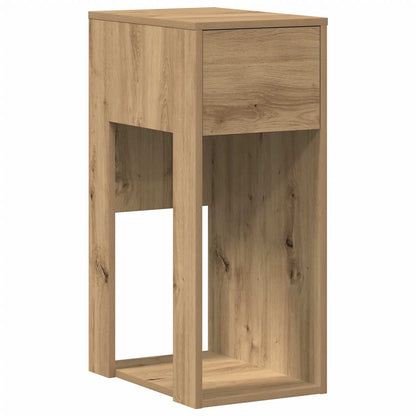 Supporto per Computer a Torre con Cassetto Rovere 30x44x74 cm - homemem39