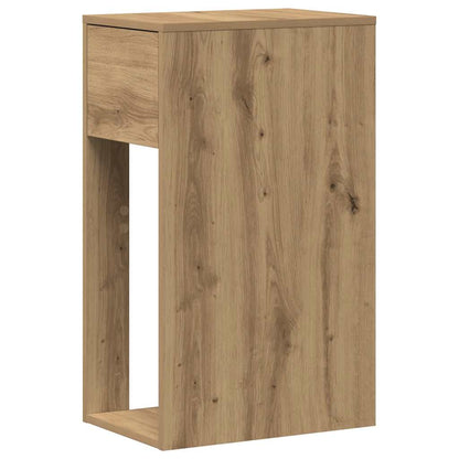 Supporto per Computer a Torre con Cassetto Rovere 30x44x74 cm - homemem39