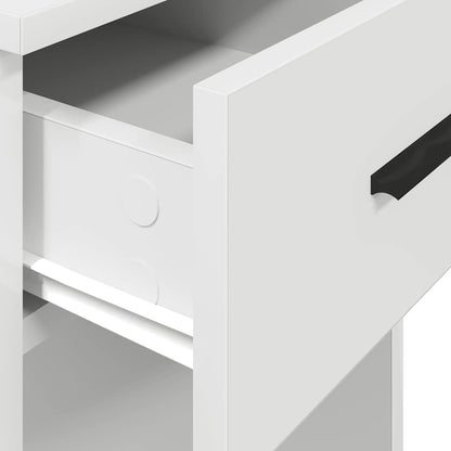 Supporto a Torre per Computer con Cassetto Bianco 35x45x77 cm - homemem39