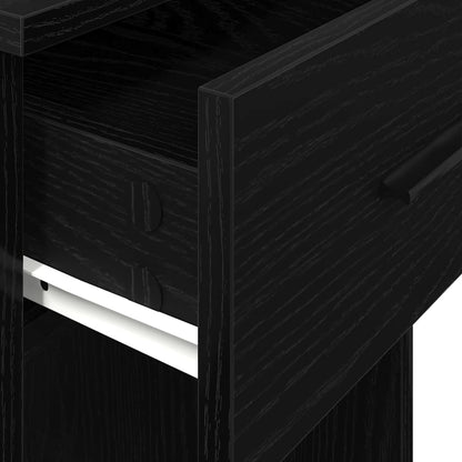 Supporto a Torre per Computer con Cassetto Nero 35x45x77 cm - homemem39