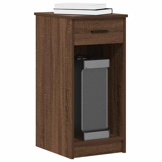 Supporto per Computer a Torre con Cassetto Marrone 35x45x77 cm - homemem39