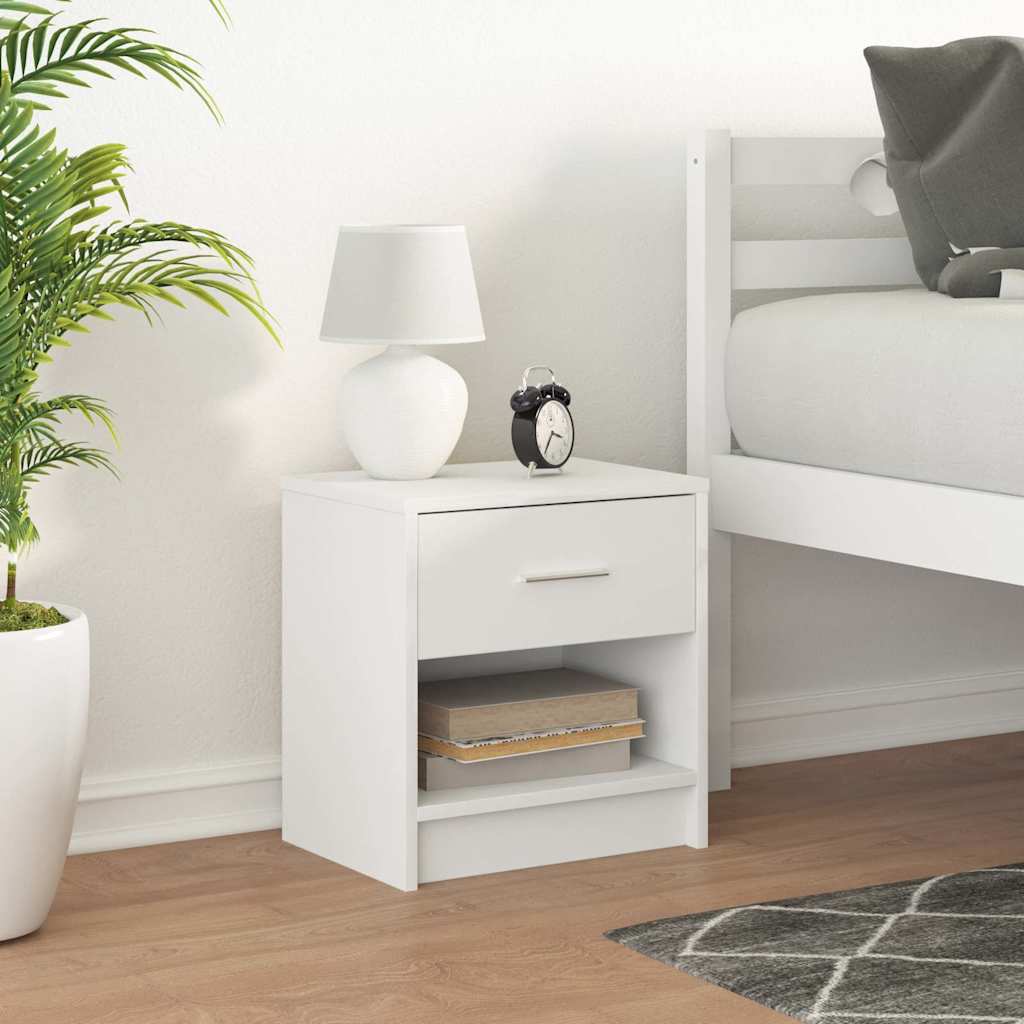 Comodino con Cassetto Bianco 39x28x41 cm - homemem39