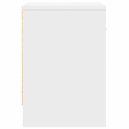 Comodini 2 pz con Cassetto Bianco 39x28x41 cm - homemem39