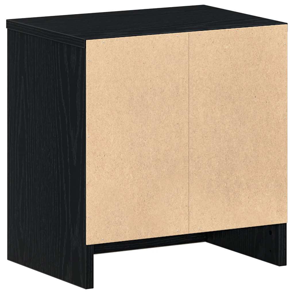 Comodino con Cassetto Nero 39x28x41 cm