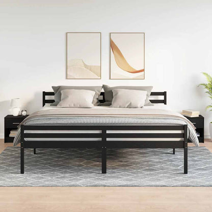 Comodini 2 pz con Cassetto Nero 39x28x41 cm - homemem39