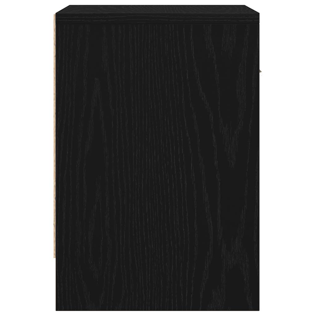 Comodini 2 pz con Cassetto Nero 39x28x41 cm - homemem39