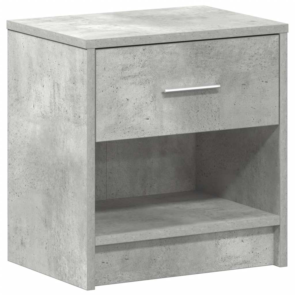Comodino con Cassetto Grigio Cemento 39x28x41 cm - homemem39