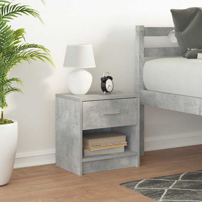 Comodino con Cassetto Grigio Cemento 39x28x41 cm - homemem39