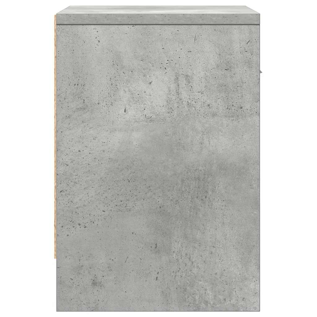 Comodino con Cassetto Grigio Cemento 39x28x41 cm - homemem39