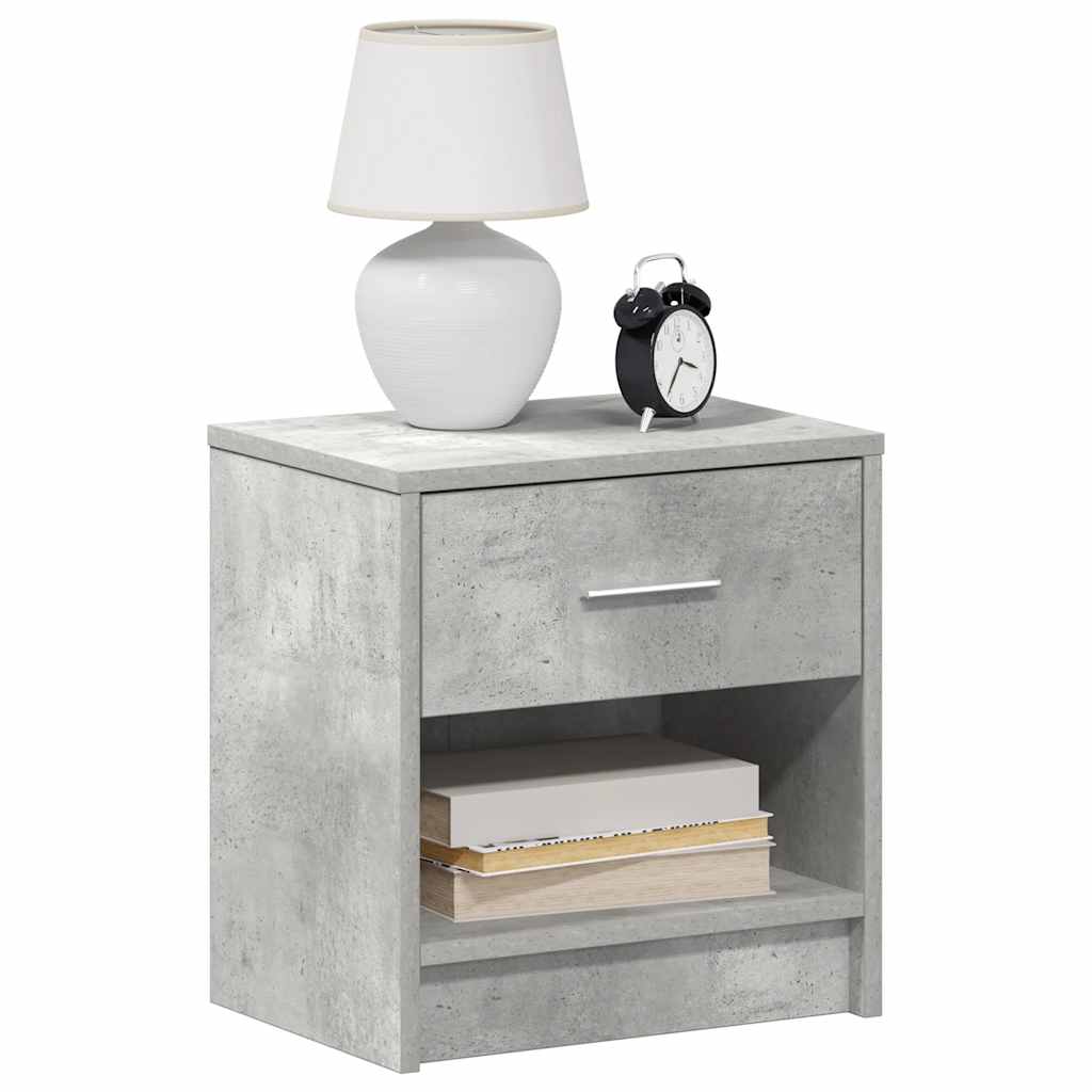 Comodino con Cassetto Grigio Cemento 39x28x41 cm - homemem39