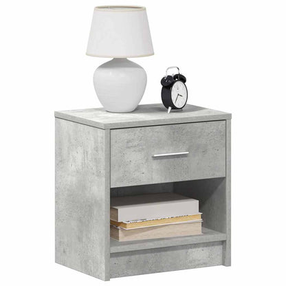 Comodino con Cassetto Grigio Cemento 39x28x41 cm - homemem39