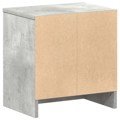 Comodini 2 pz con Cassetto Grigio Cemento 39x28x41 cm