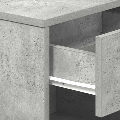 Comodini 2 pz con Cassetto Grigio Cemento 39x28x41 cm