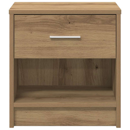 Comodini 2 pz con Cassetto Rovere Artigianale 39x28x41 cm